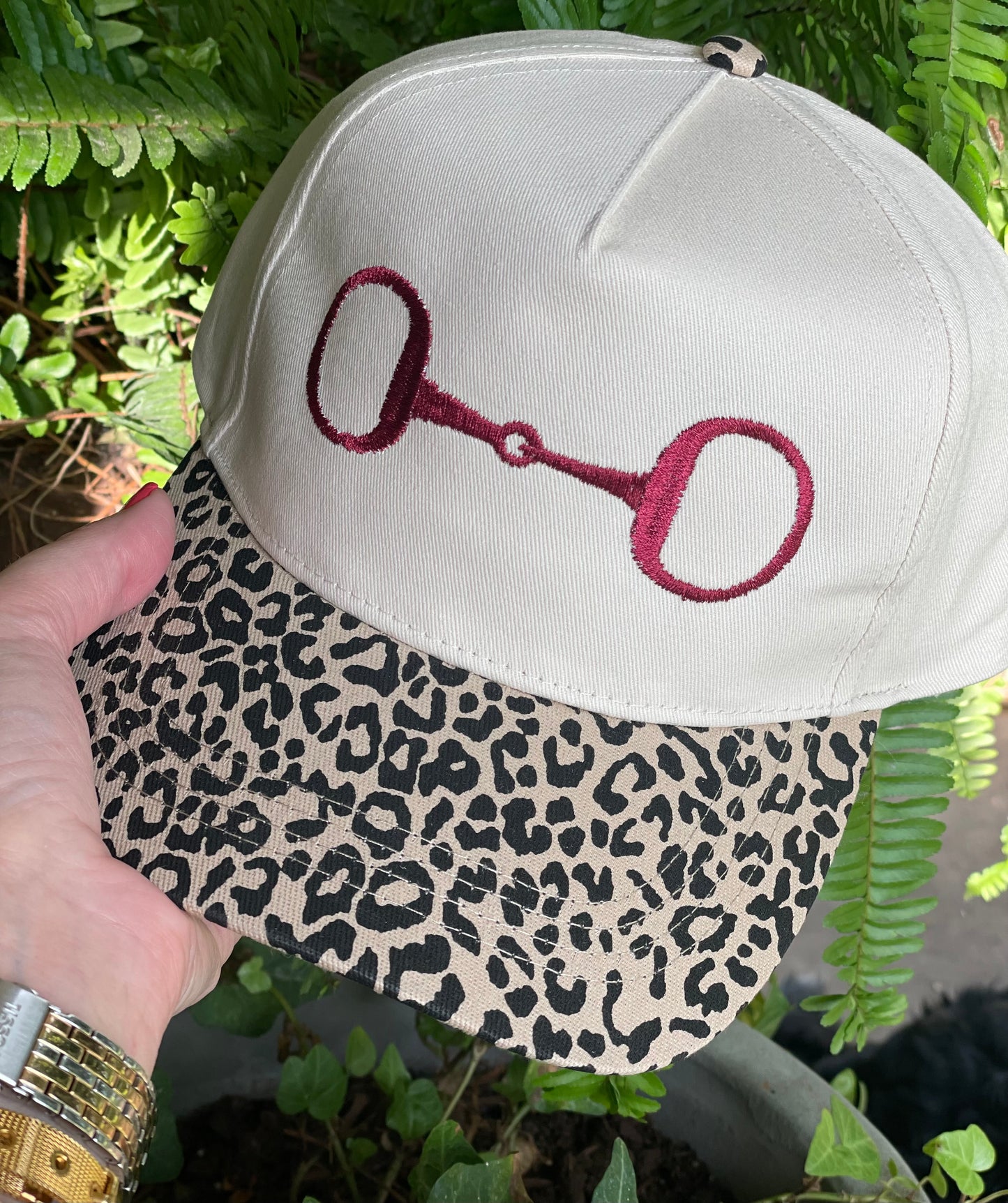 Snaffle Bit Leopard Trucker Cap