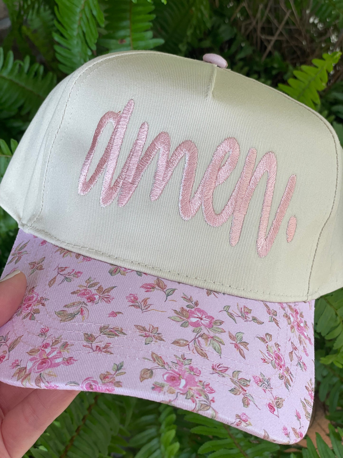 Floral Amen Trucker Cap