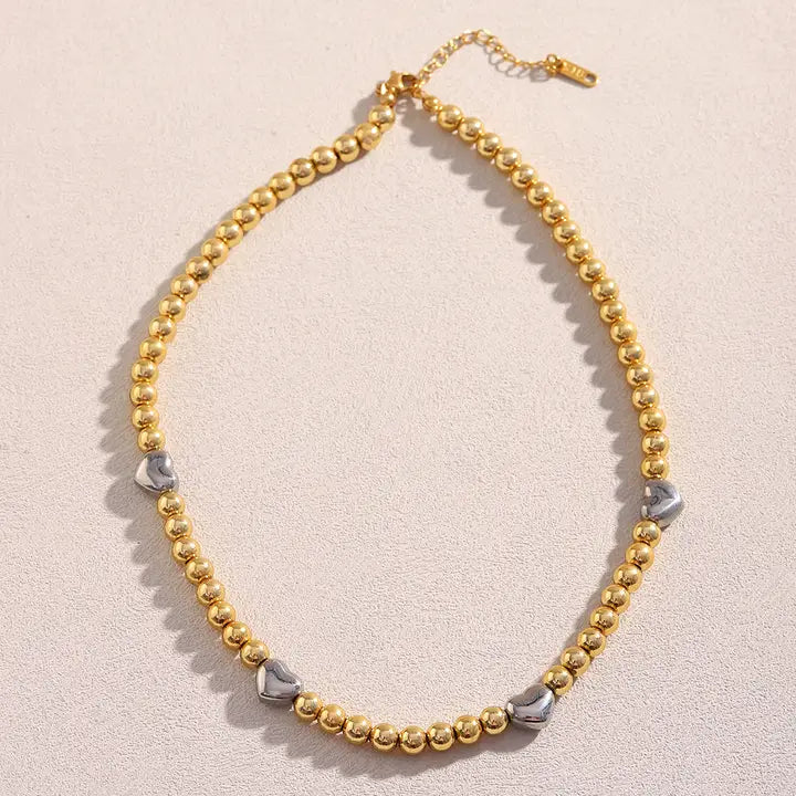 5026 HEARTSRINGS BEADED NECKLACE