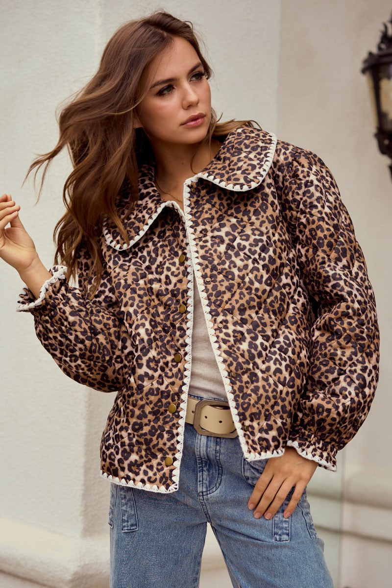 5012 LEOPARD QUILTED JACKET