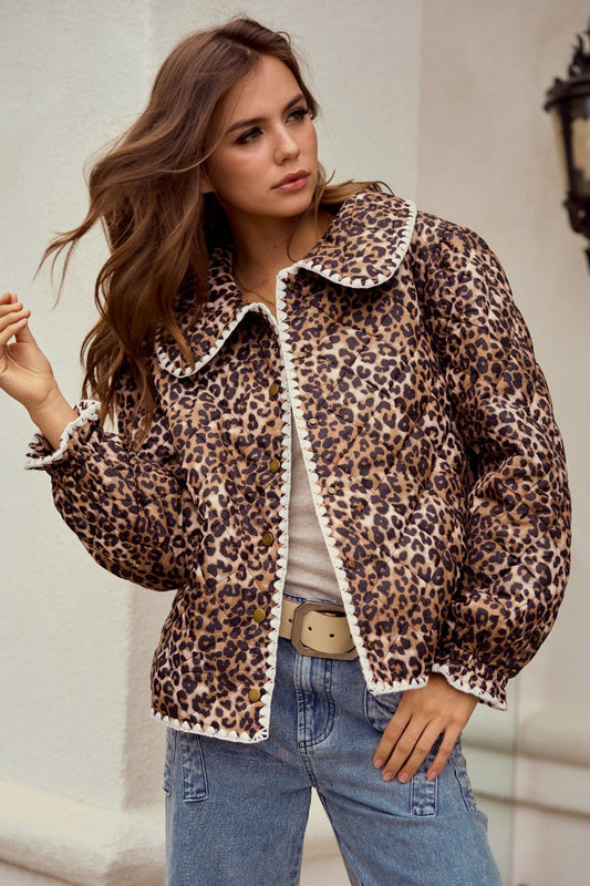 5012 LEOPARD QUILTED JACKET