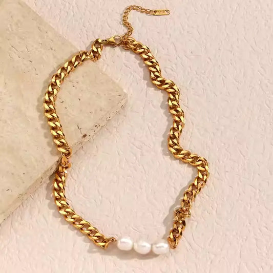 5028 PEARL LINKS NECKLACE