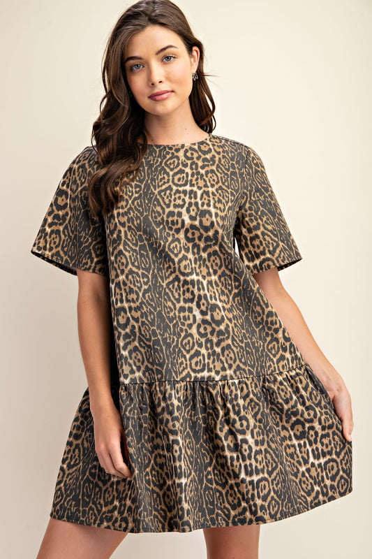 8001 LEOPARD MINI DRESS
